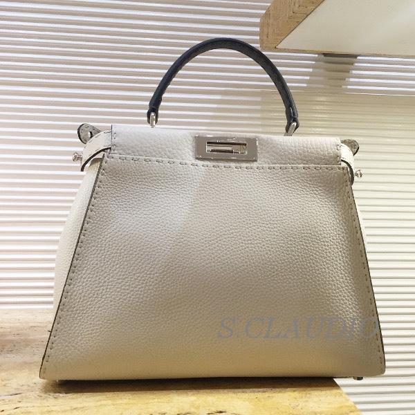 ☆FENDI ピーカブー コピー 国内外モデル&セレブ御用達 SELLERIA バイカラー トートバッグ 6120502